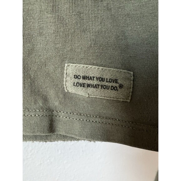 Life is Good. Women's Three Daisies Long Sleeve Crusher Tee Moss Green Large EUC - Picture 4 of 6